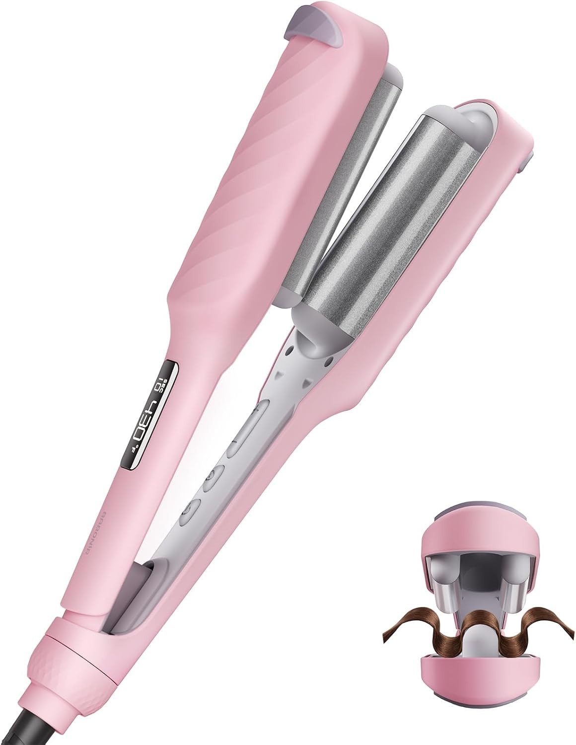 BABONIR Automatic Curling Iron with 500 Million Ionic, 1.25” Ceramic, Pink