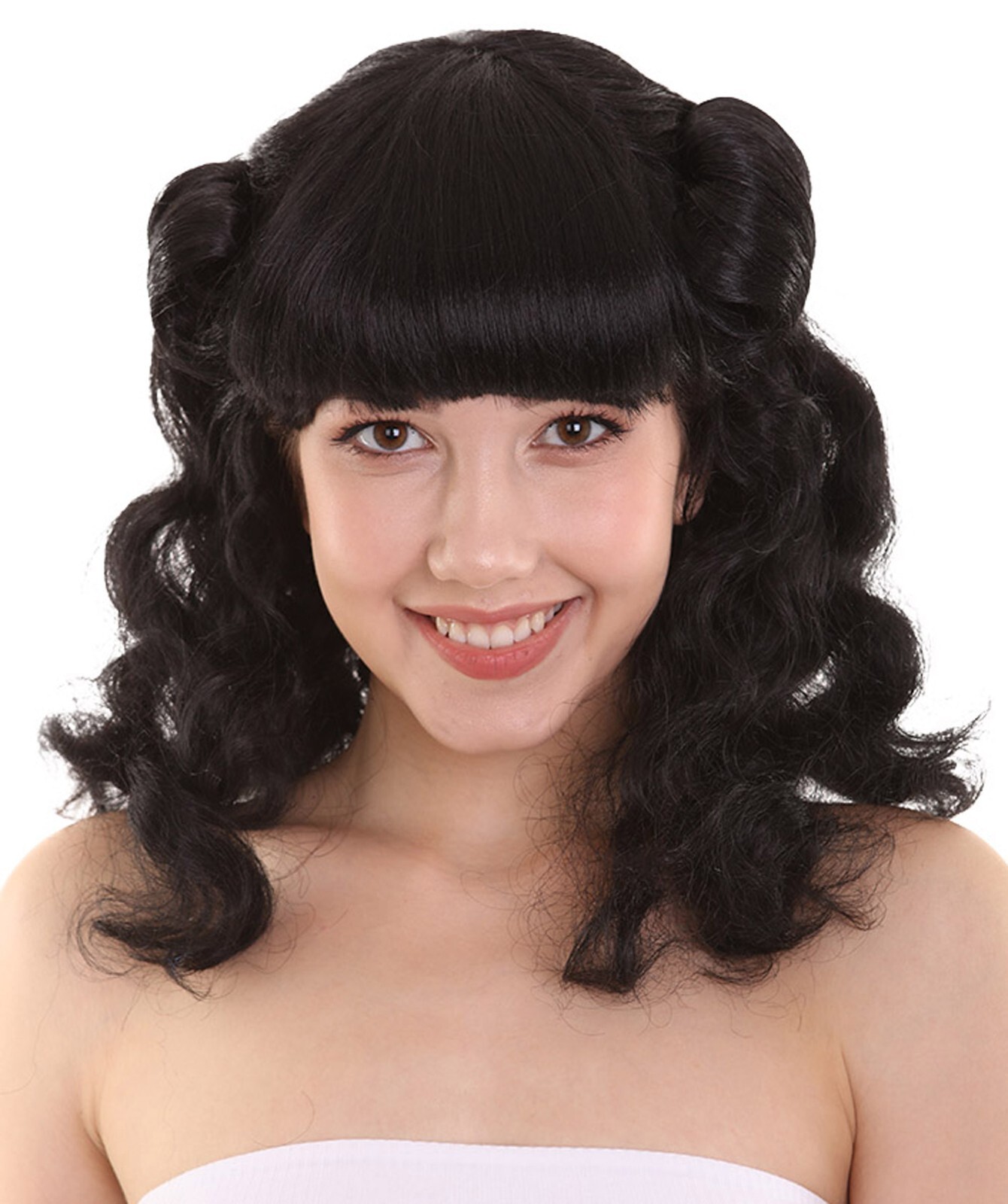 HPO Adult Womens Drag Pin Up Wig, Flame-retardant Synthetic Fiber.HW-3717