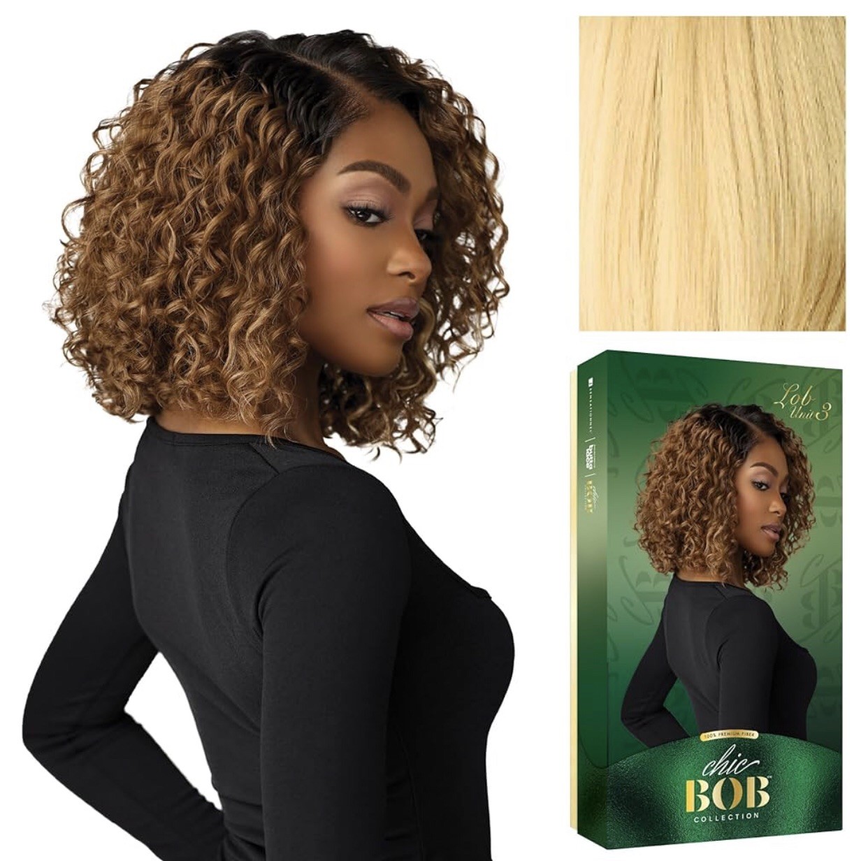Sensationnel Chic Bob Synthetic Lace Wig – Lob Unit 3 (CREAMYBLONDE)