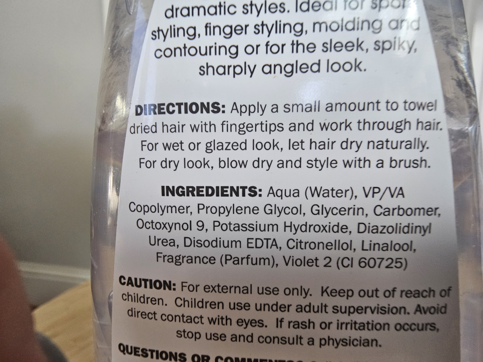 Queen Helene Styling Gel Sculpturing Gel & Glaze Extra Firm Hold Level 8 20 Oz
