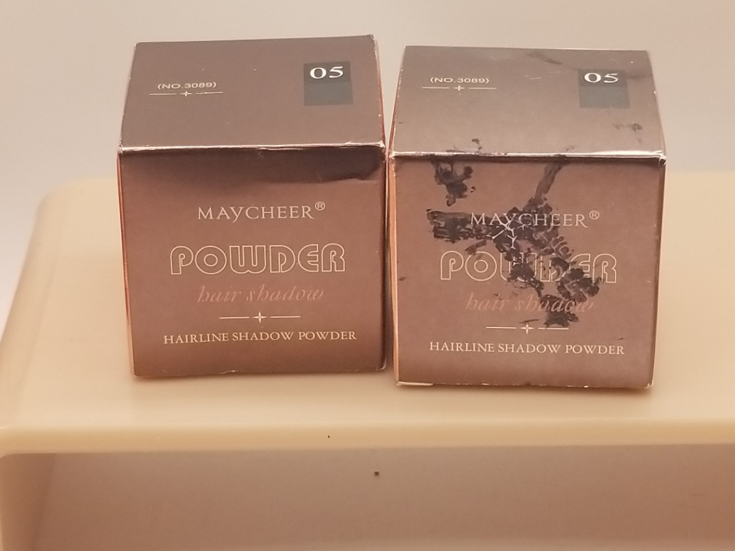 Lot Of 2 ~Maycheer Hairline Shadow Powder # 05 Hey Black Brand New Exp 2030