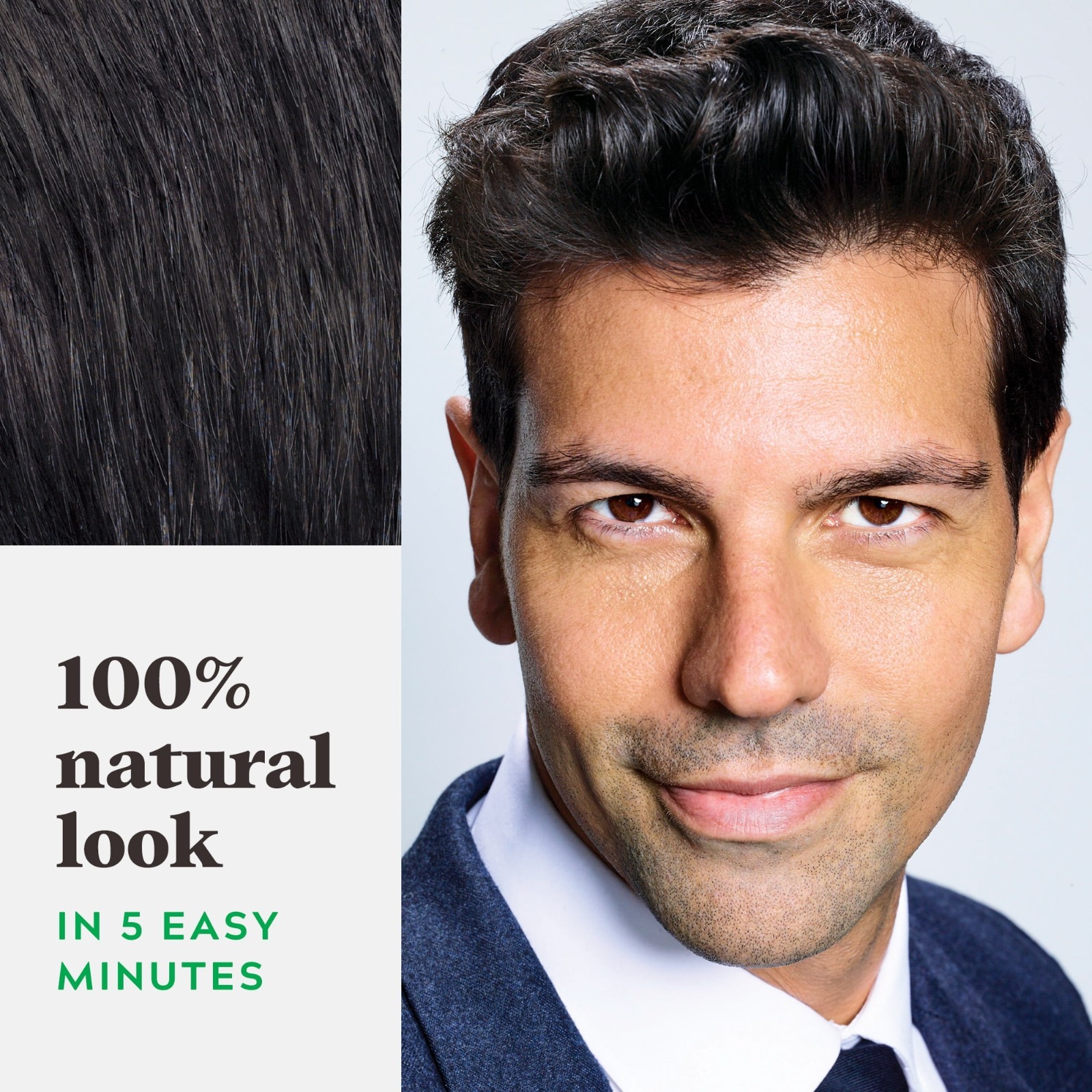 3 PK Just For Men Shampoo-In Color Hair Dye Real Black, H-55, Mens Gray Coverage