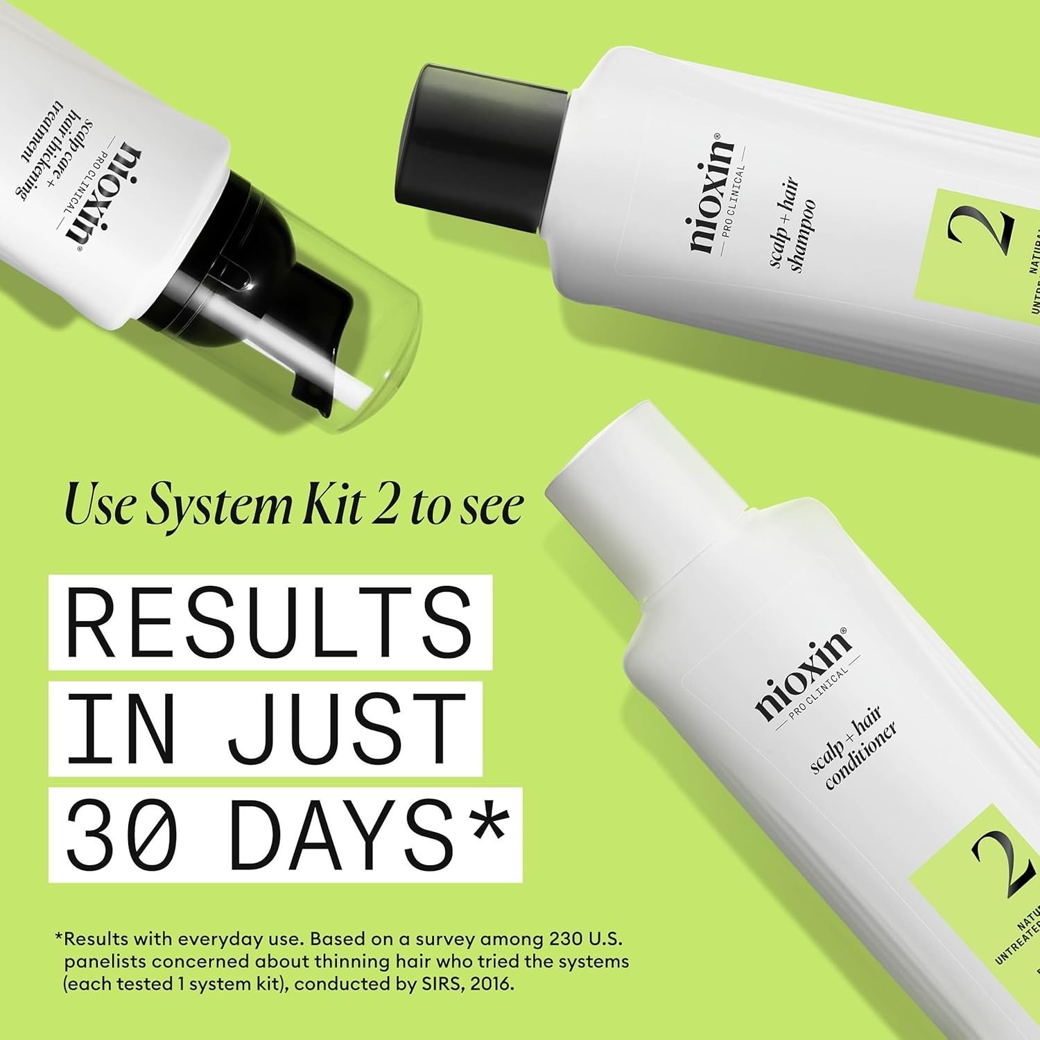 Natural Hair Thickening Shampoo: System 2 with Niacinamide & Biotin, 10.1 Fl Oz