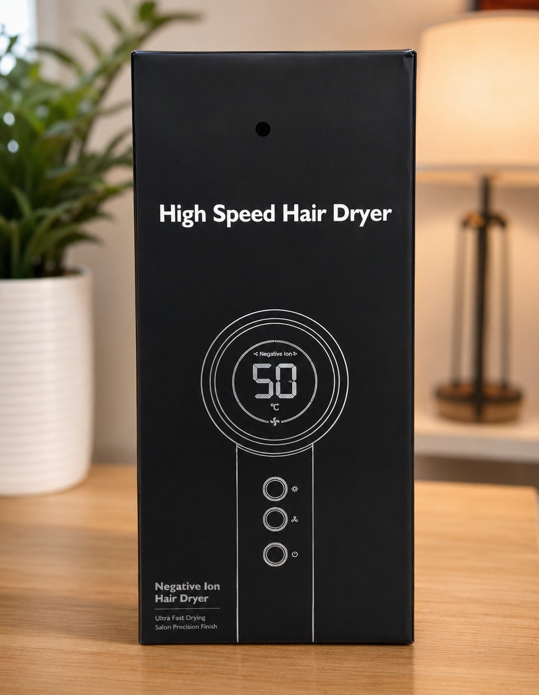 High Speed Ionic Technology Hair Dryer 1600W Electric Model HC03 Black Unisex
