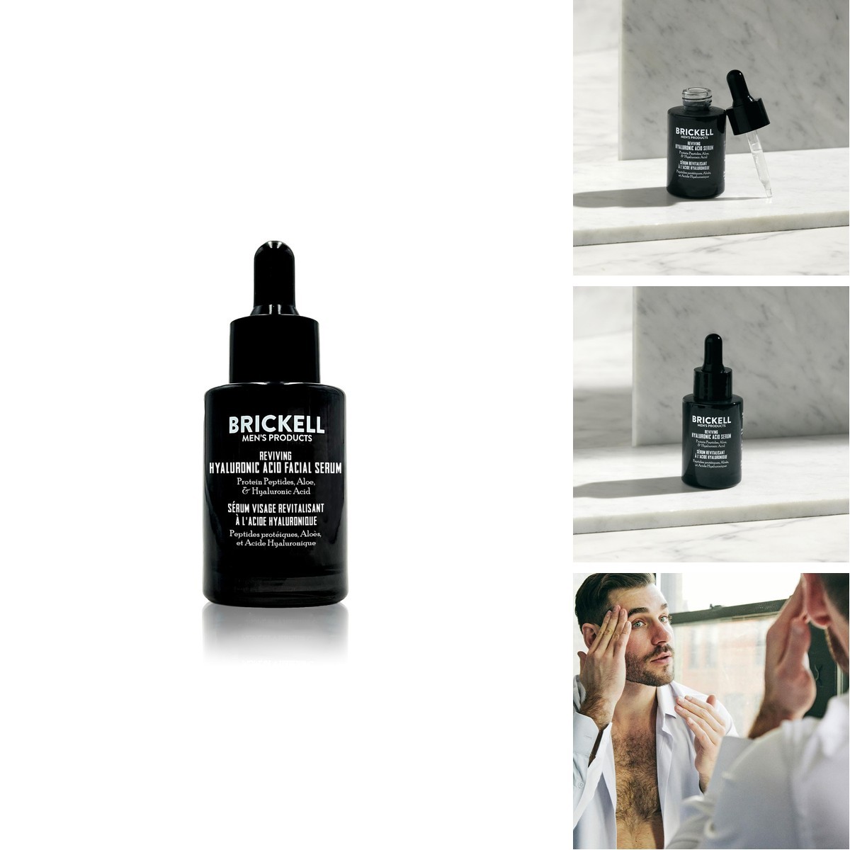 Brickell Men’s Anti Aging Hyaluronic Acid Serum, 1 Ounce, Unscented