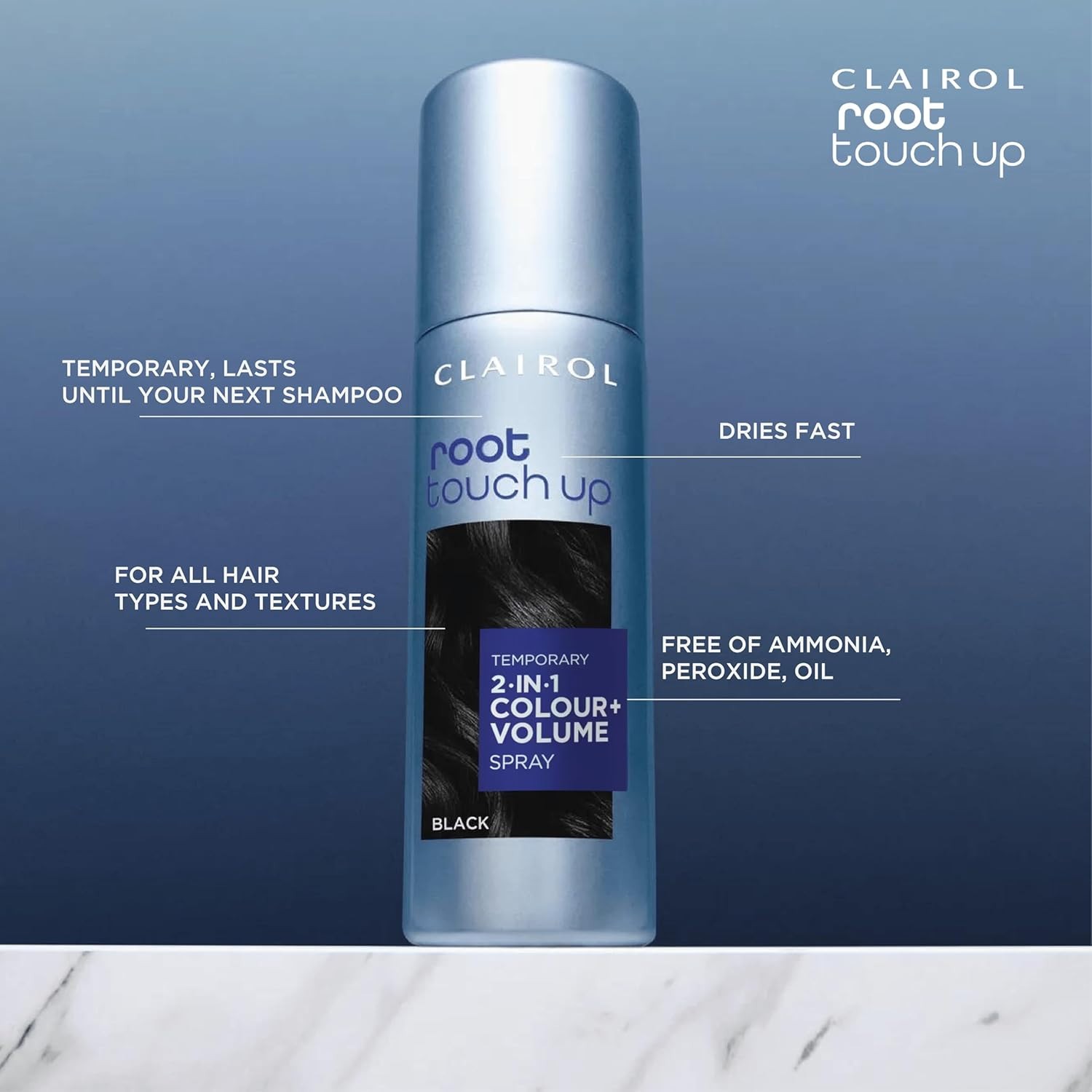 Clairol Root Touch-Up Color + Volume 2-in-1 Temporary Hair Spray(Pick Color/Pack