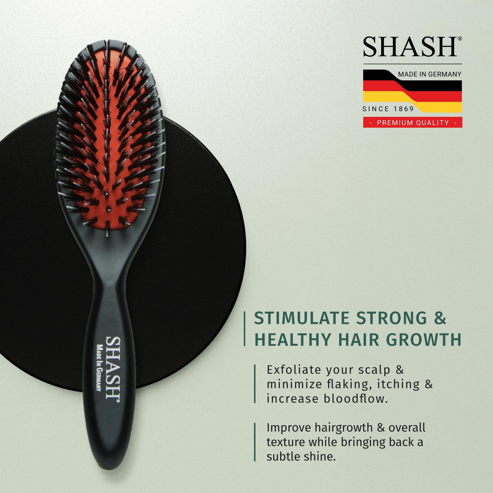 Since 1869 Hand Made In Germany – Nylon Boar Bristle Brush Suitable For Norma…