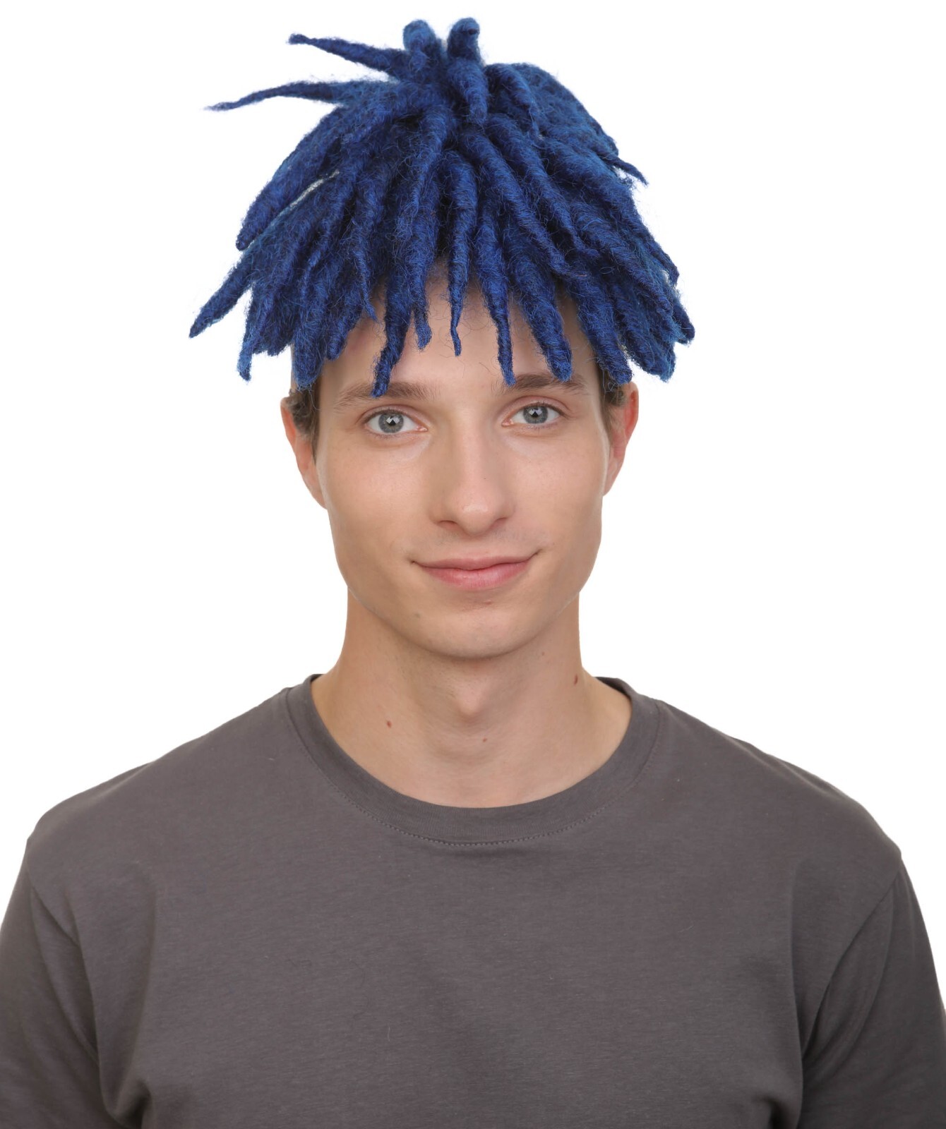 Adult Men’s American Rapper Dark Blue Dreadlock Updo Wig, HM-1508