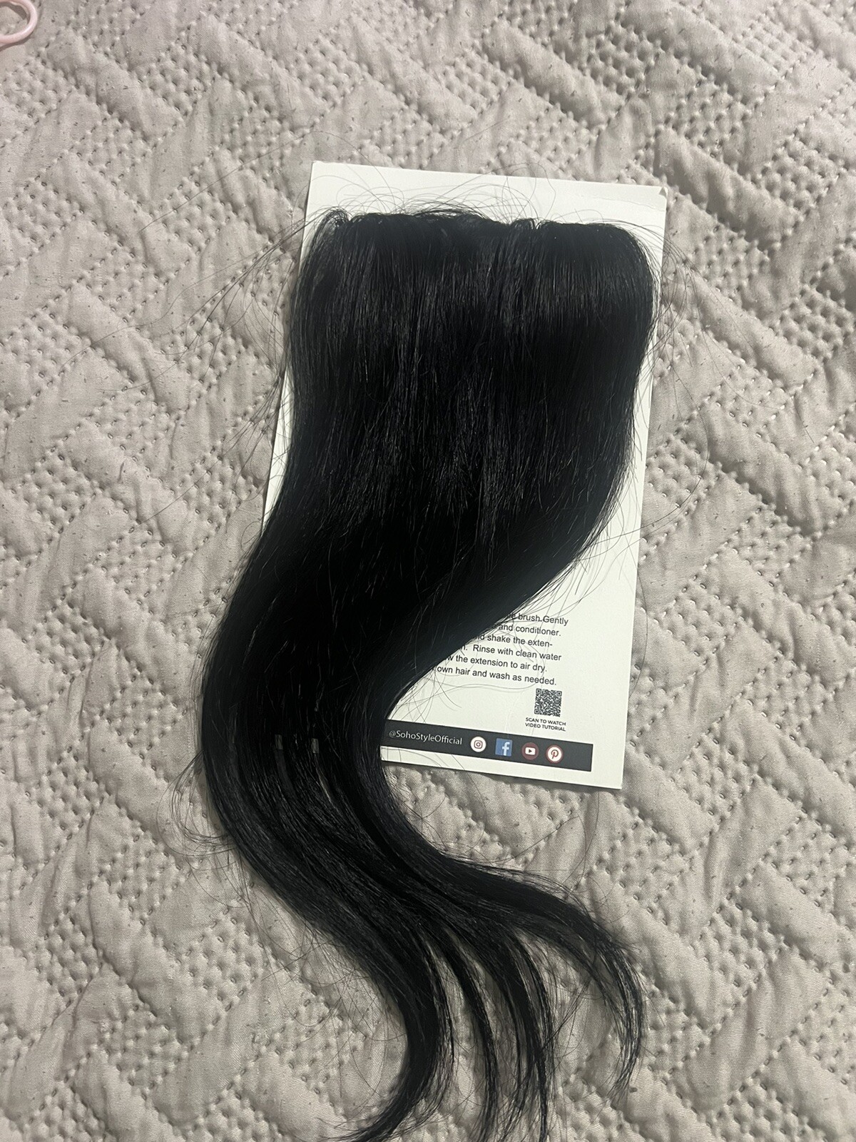 3 Clip In Hair Extensions 13” – Black