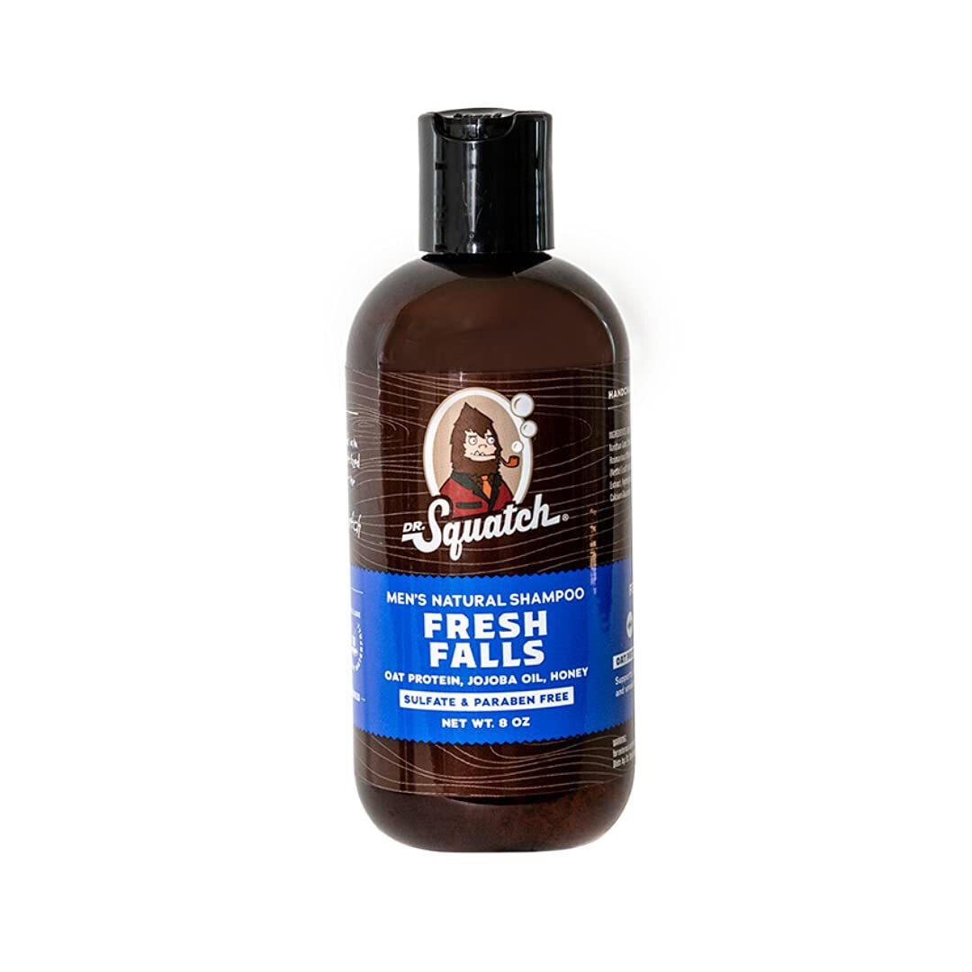 2 Bottles Dr Squatch Fresh Falls Mens Daily Natural Hair Shampoo 8 Oz Free Ship