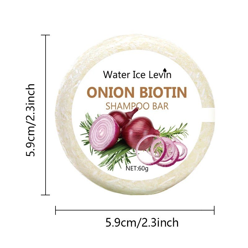 2pcs Onion and Biotin Shampoo Bar Soap, Moisturizing & Soothing