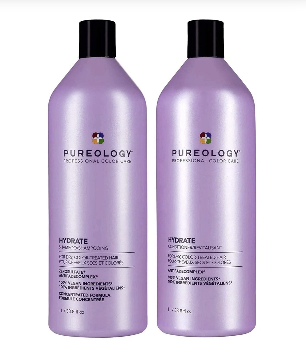 Pureology Hydrate Shampoo & Conditioner Set Color Treated Hair 33.8 fl oz Each