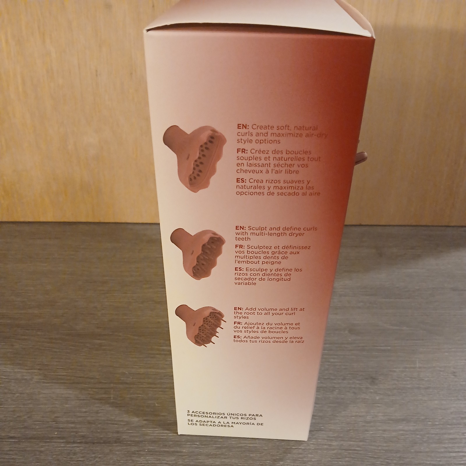 Ouidad Made For Curls 3-in-1 Universal Diffuser Dryer Attachment, Pink