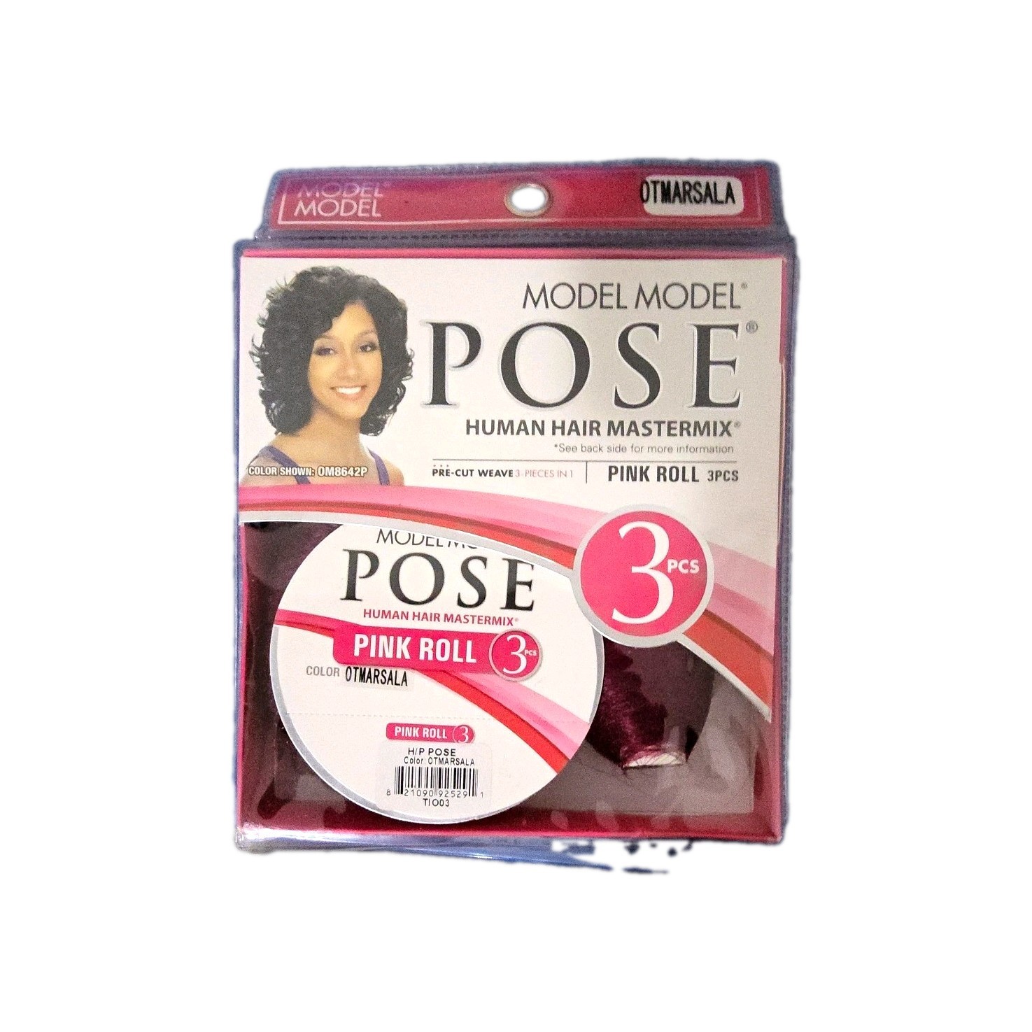 Model Model Pose Human Hair Weft Extensions Straight Tangle Free Pink 3pcs