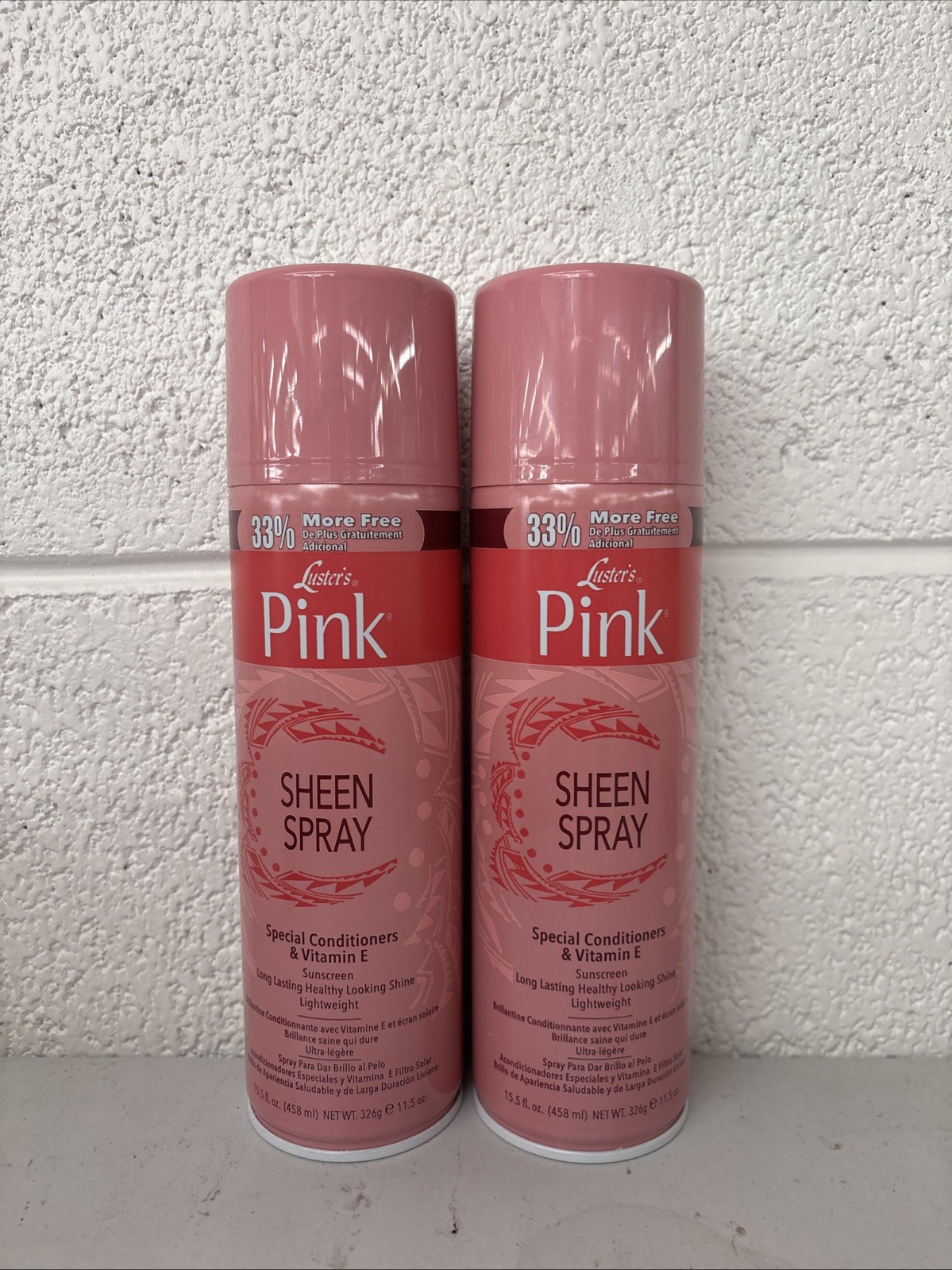 Luster’s Pink Sheen Spray 15.5 Oz Each Can ( 2 Pack )