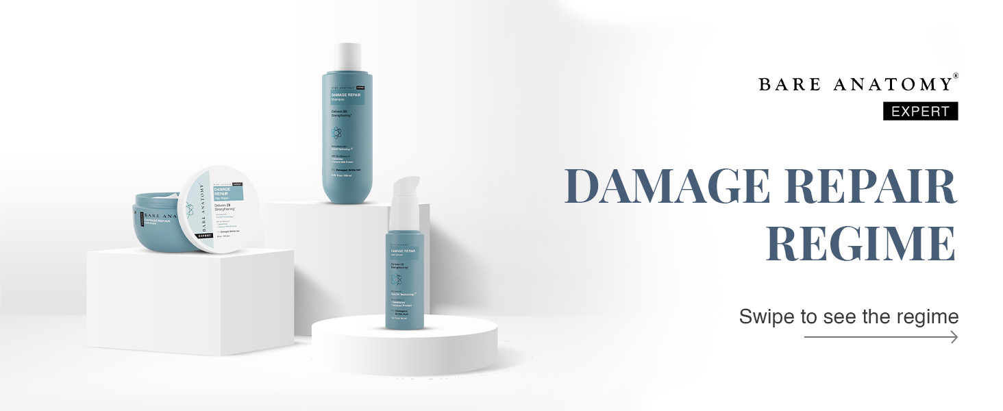 Bare Anatomy Damage Repair Hair Serum, Cera3x Technology | 3x Hair Strengthening