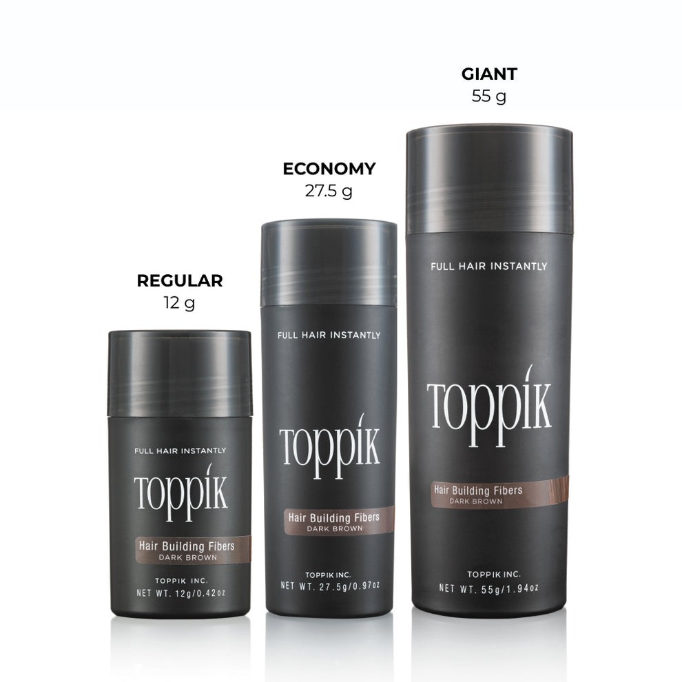 Toppik Hair Building Fibers Black, Dark Brown, Medium Brown, Light Brown 12g