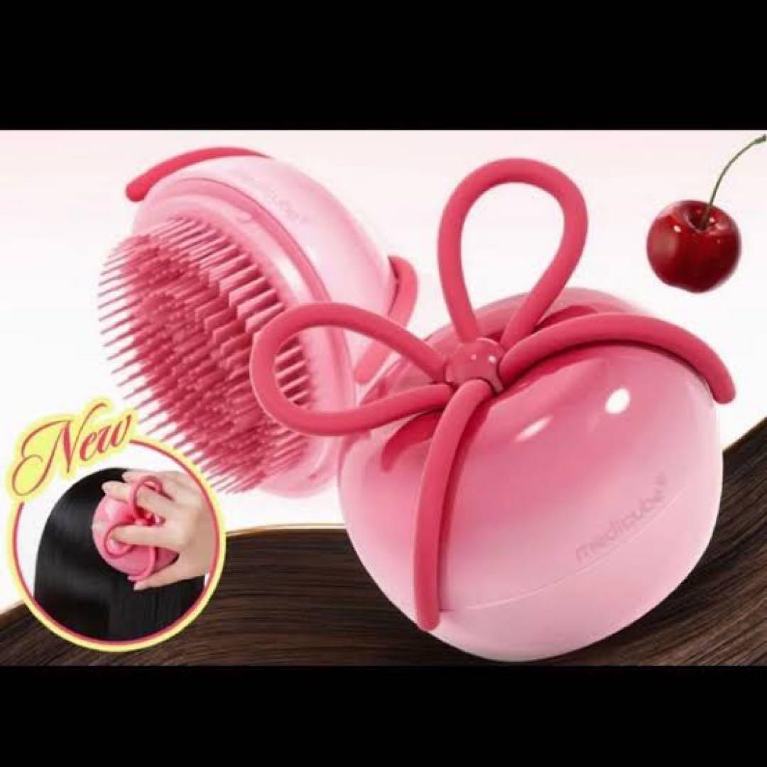 Medicube Ribbon Cherry Glass Hair Brush Pink Coquette Y2K Wonyoung