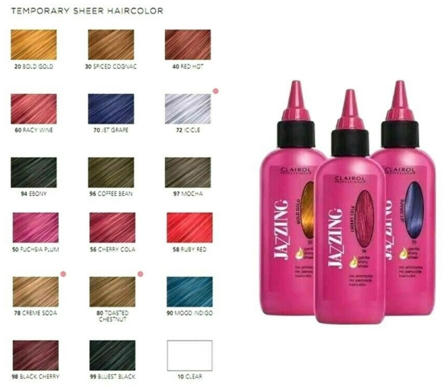 Clairol Jazzing Semi Permanent Hair Color for Gray 3 oz – Choose Color