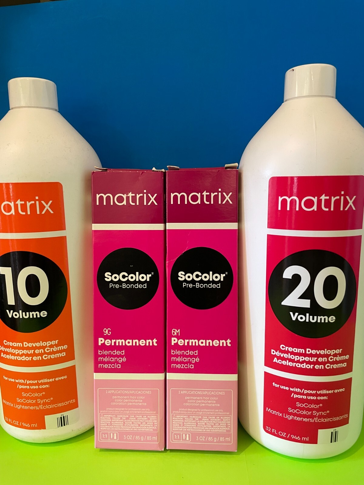 Matrix Socolor Pre-Bonded Permanent Cream Hair Color 3oz or Developer 3.6, 32oz