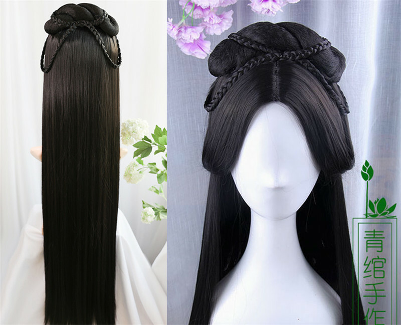 Hanfu Prop Girl Gift Chinese Ancient Custom Hair Wig Traditional Hairpiece