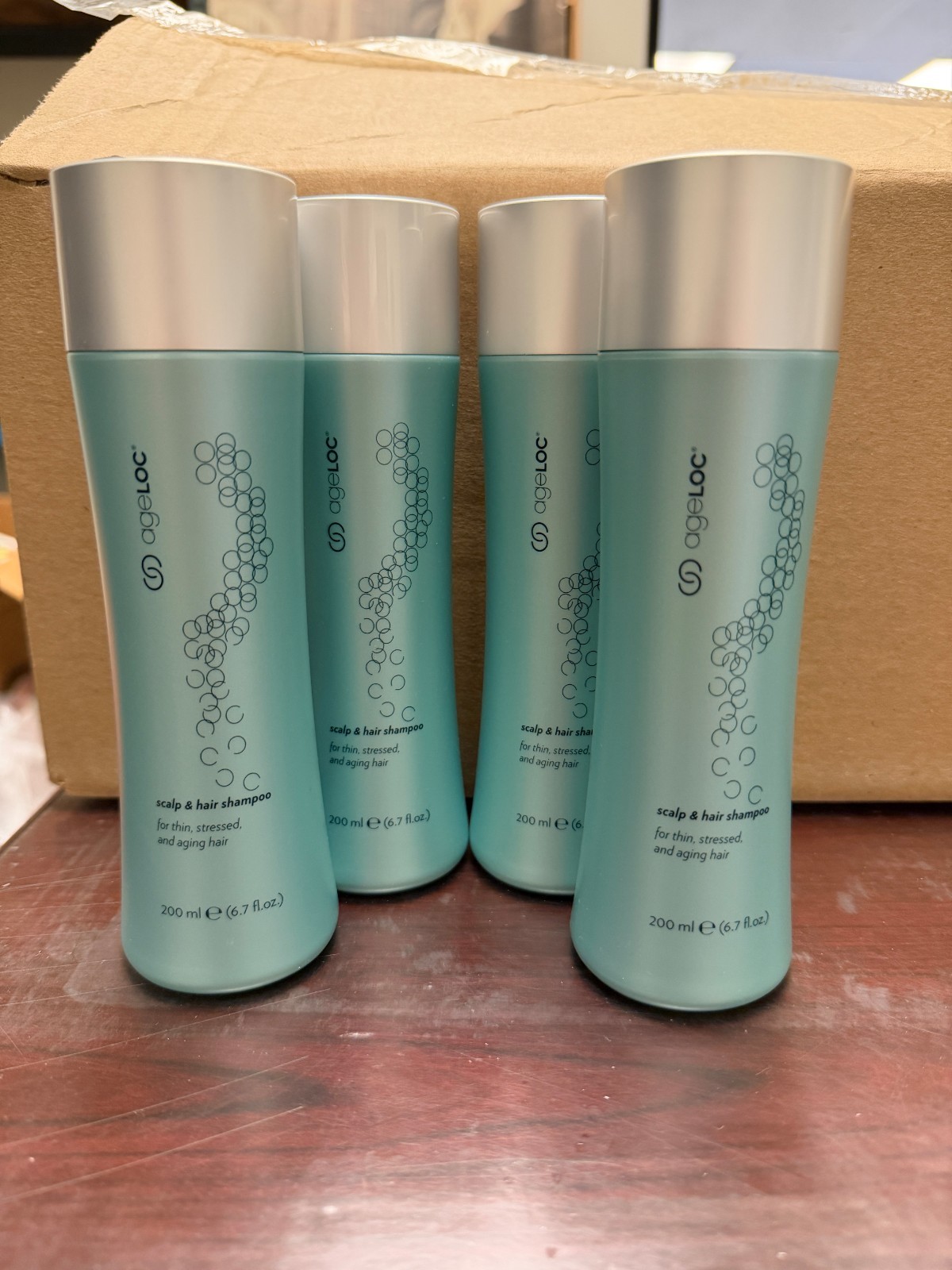 4 Bottles Nu Skin Nuskin ageLOC Nutriol Scalp and Hair Shampoo 6.7 fl oz 200 ml