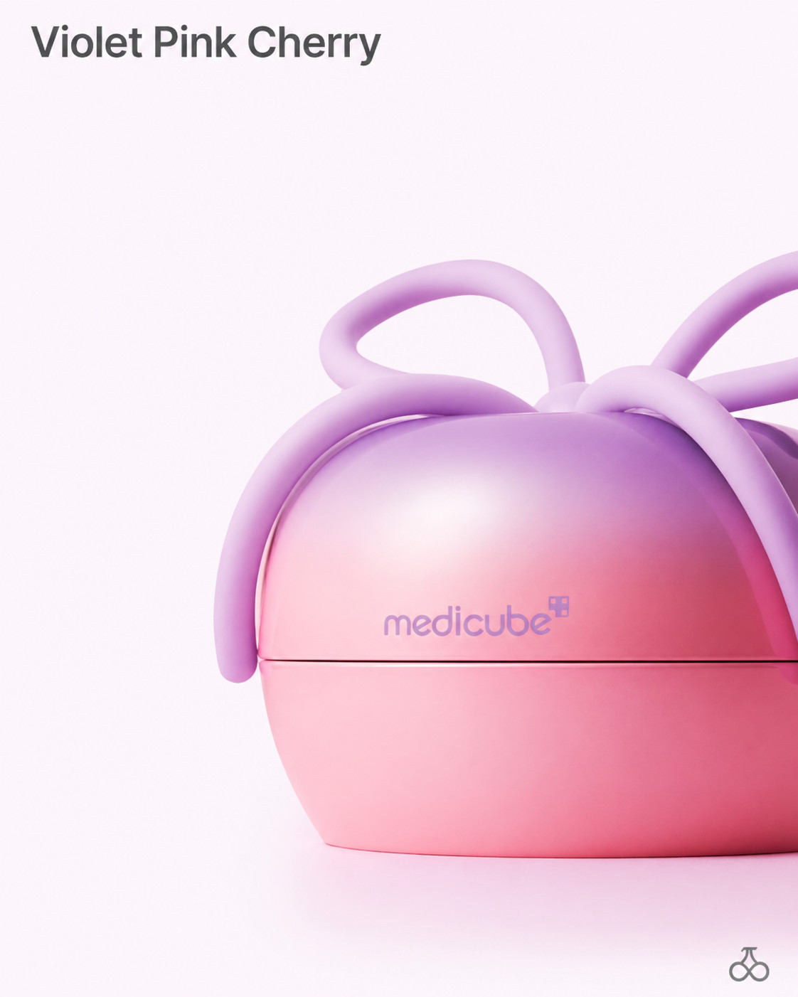 Medicube x FOREVER CHERRY Ribbon Cherry Hair Brush VIOLET PINK Limited Korea