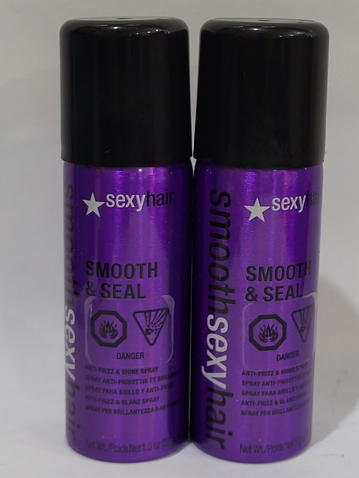2 x Smooth Sexy Hair Smooth & Seal Spray 1.3 oz each Anti-Frizz & Shine Spray