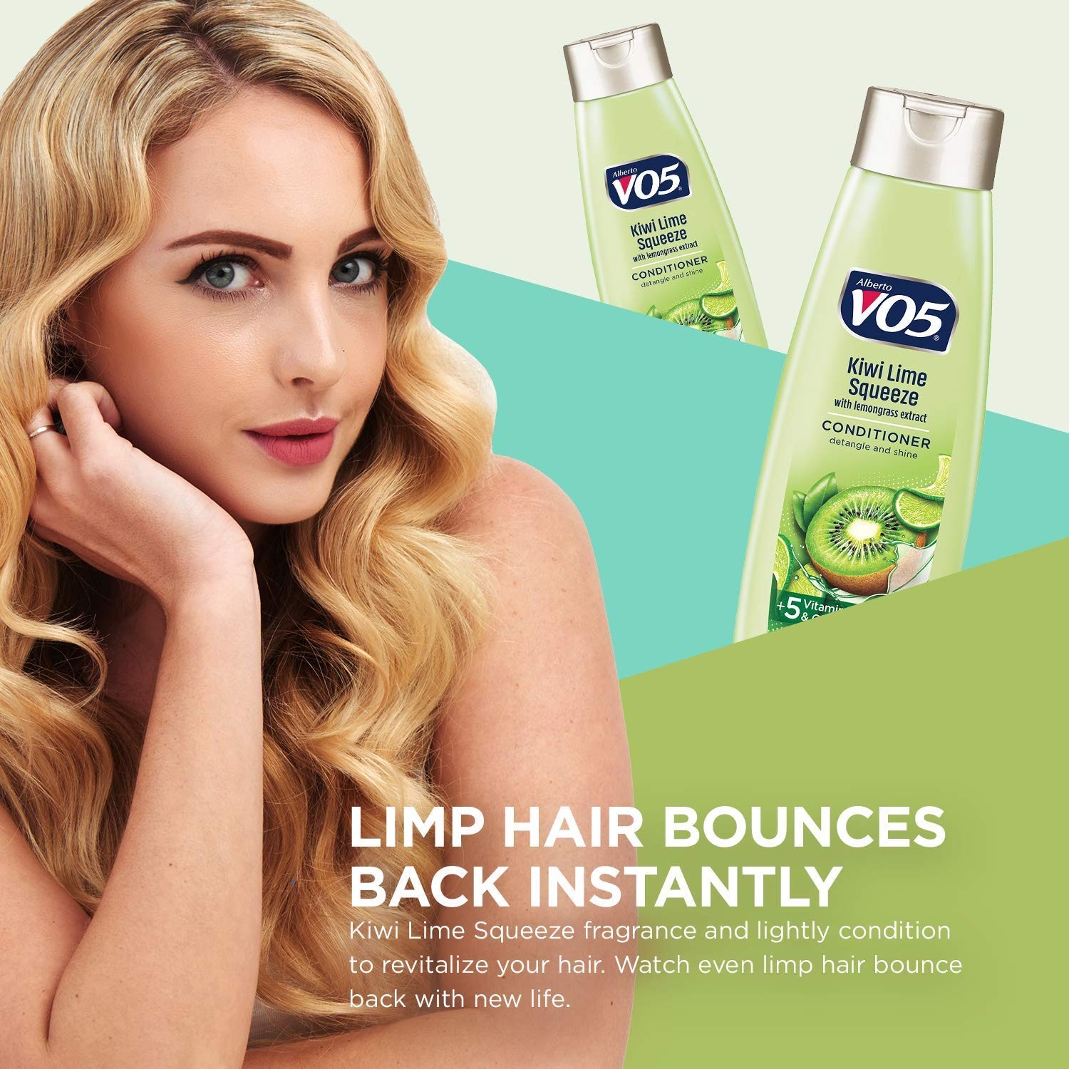 Alberto VO5 Kiwi Lime CLARIFYING CONDITIONER With Bloomboost Technology 15 FL OZ