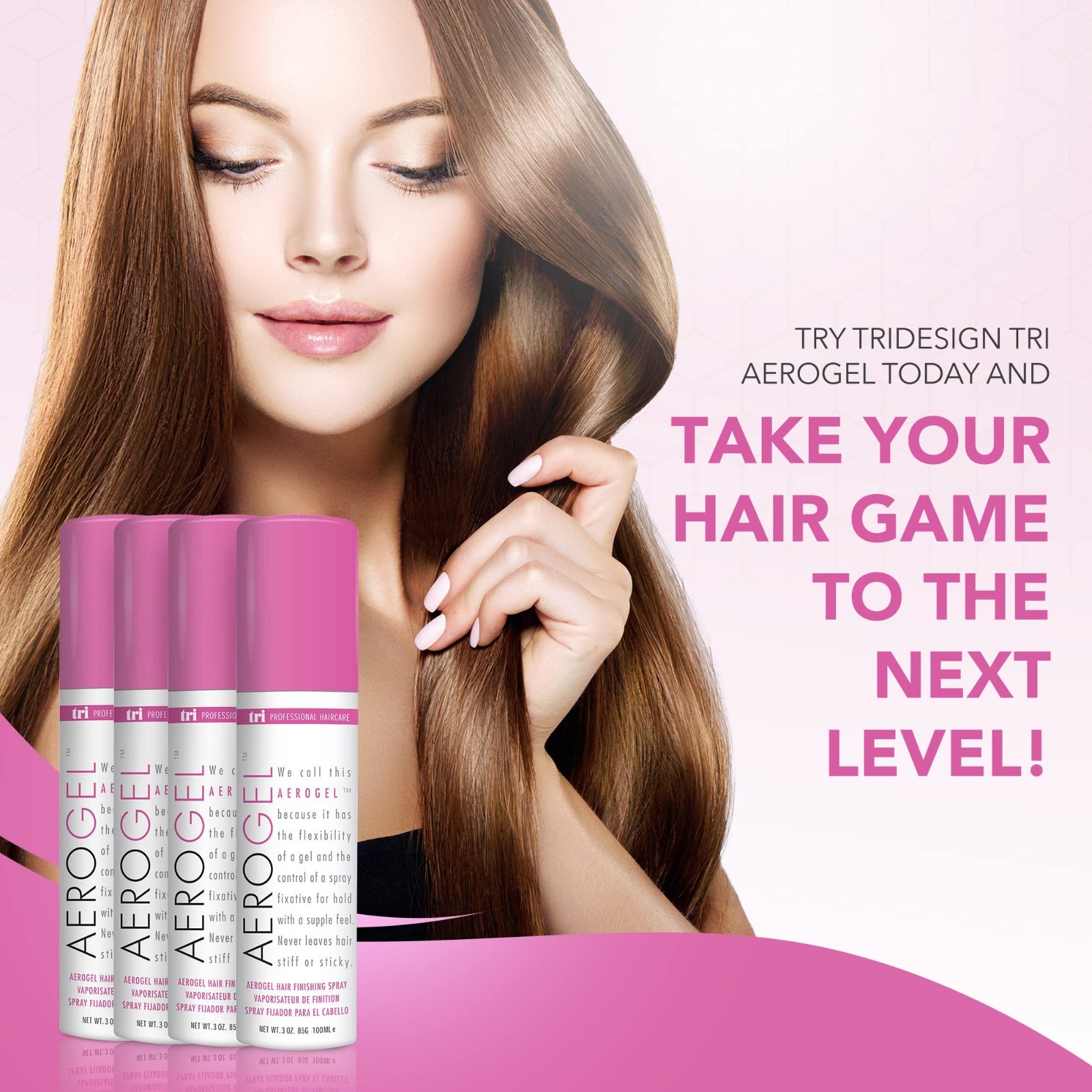 Volumizing Hair Finishing Spray – Strong Hold, Flexible Styling Mist, 3 oz, 4-Pa