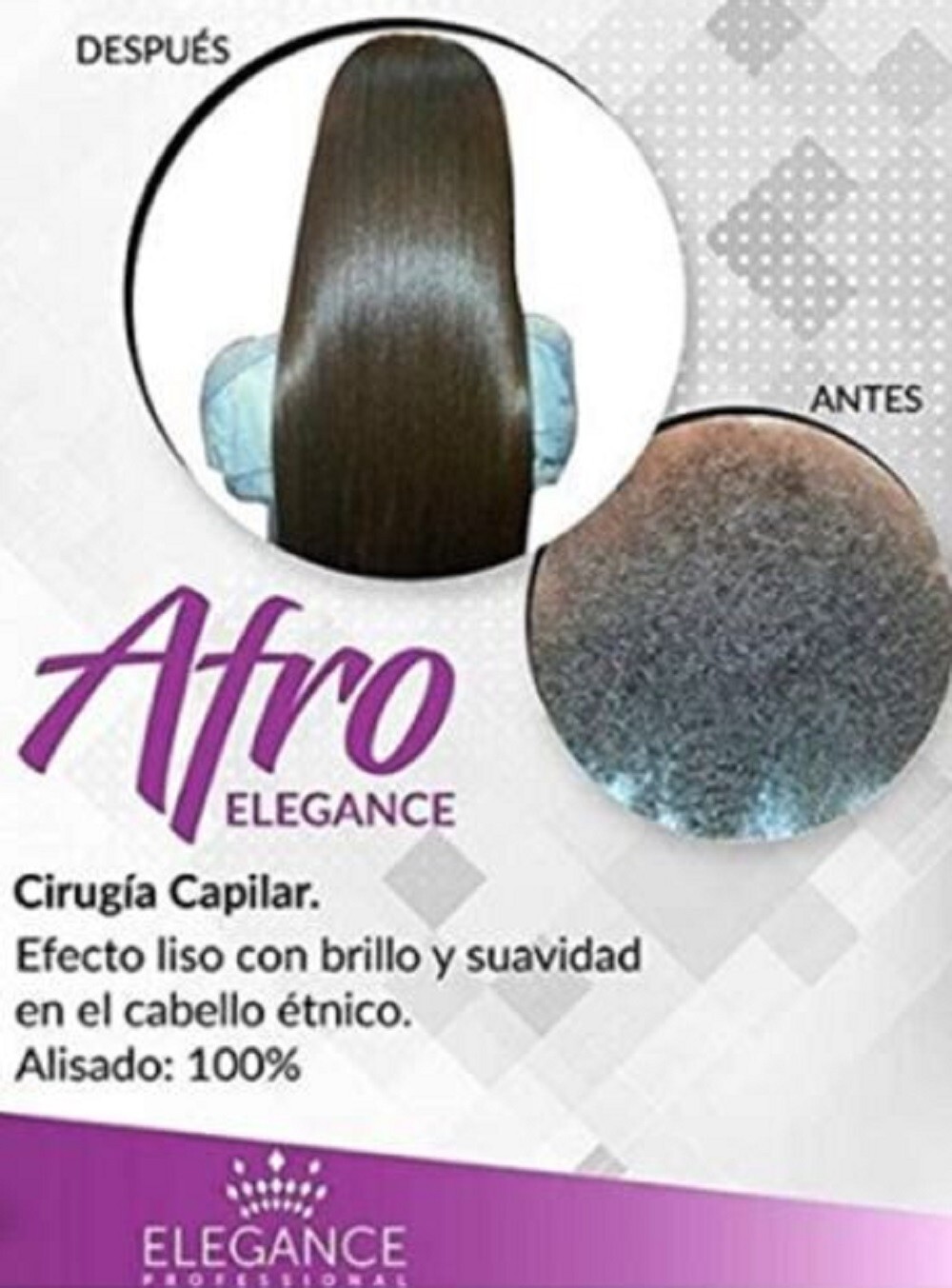 CIRUGÍA CAPILAR ELEGANCE AFRO ALISADO EXTREMO 480 ML (SOLO LA CIRUGIA)