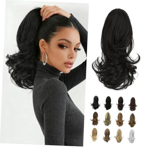 13″ Ponytail Extension Long Curly Ponytail Clip in Claw Hair Extension