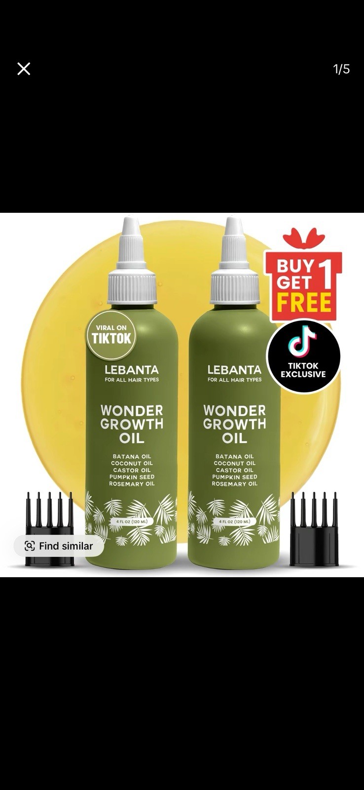 ebanta Haircare Batana Oil for Hair Growth, Hydrating Scalp Serum for Thickening