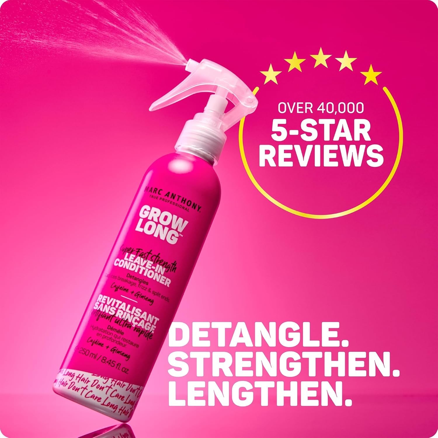 Marc Anthony Grow Long Leave-In Hair Conditioner Biotin Caffeine Spray