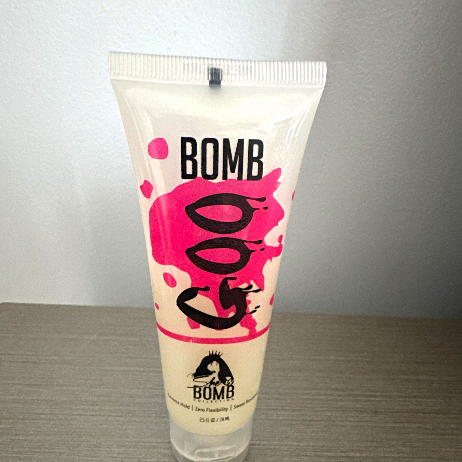 BOMB Goo Firm Hold Clear Hair Gel Paste, Unisex, All Hair Types, 2.5 fl oz