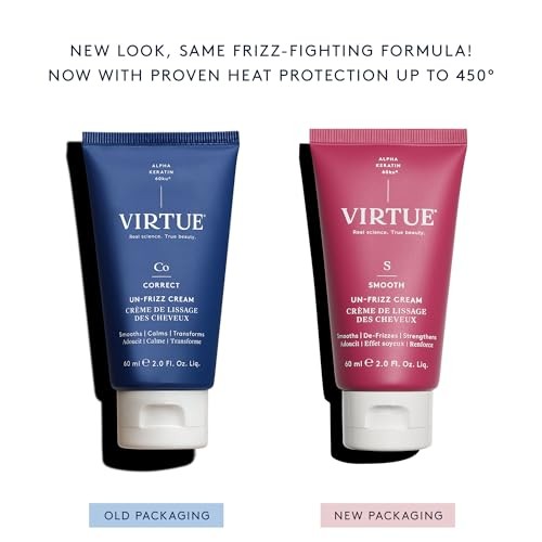 Virtue Un-Frizz Leave-In Hair Treatment for Curly Hair Frizz Control Sulfate