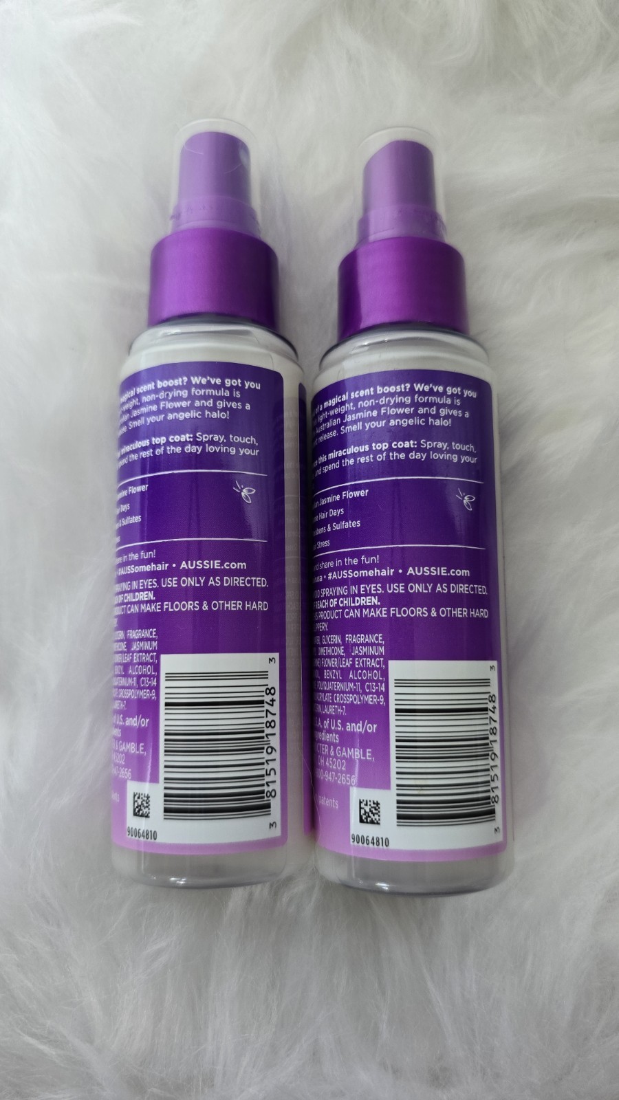 2 New Aussie Flora Aura scent boost Jasmine Flower, 3.2 oz each spray