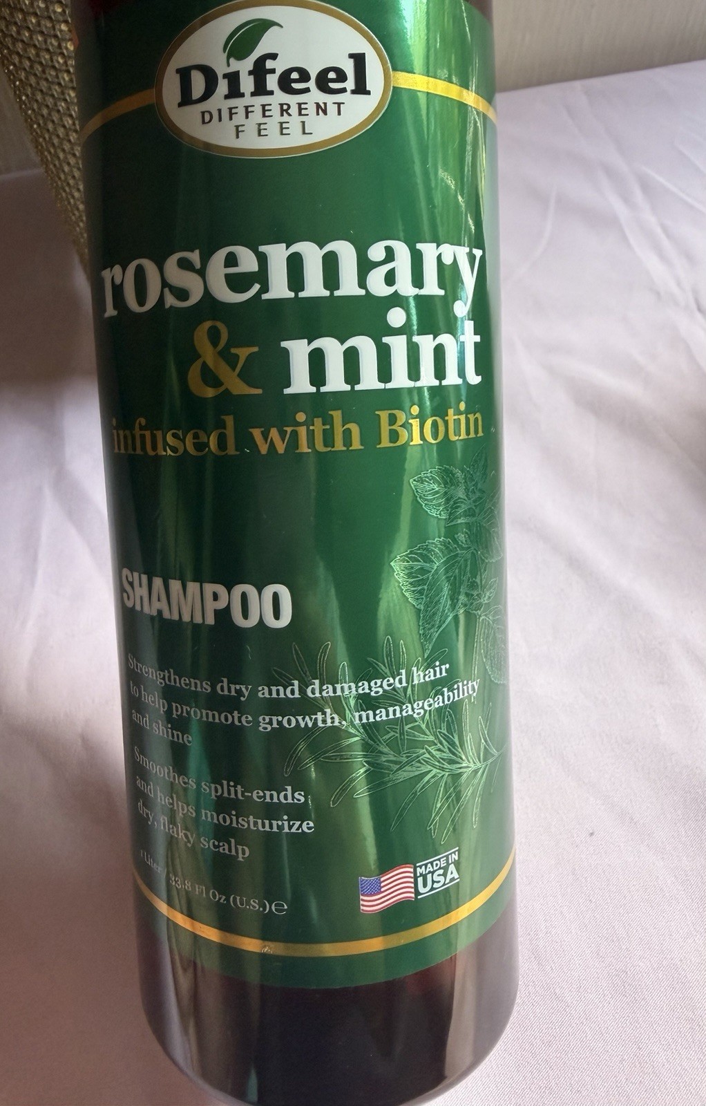 Difeel Different Feel Rosemary & Mint Biotin Shampoo, Jumbo 33.8 fl oz
