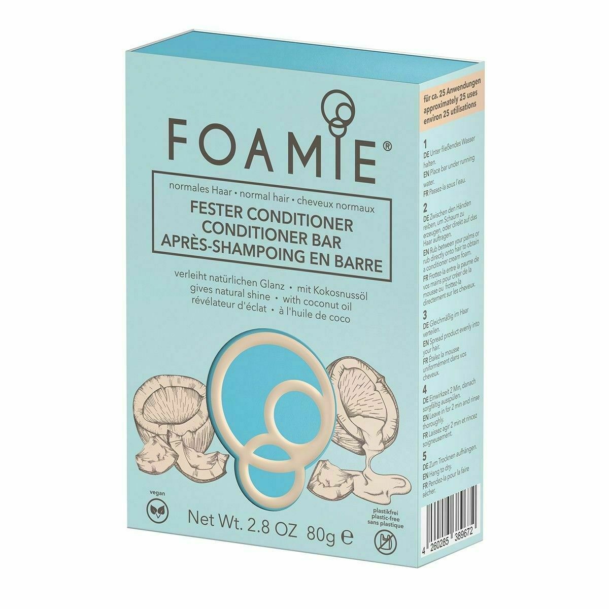Foamie Shampoo Conditioner Natural Soap Bars Made in Germany 2.8 oz. CHOOSE