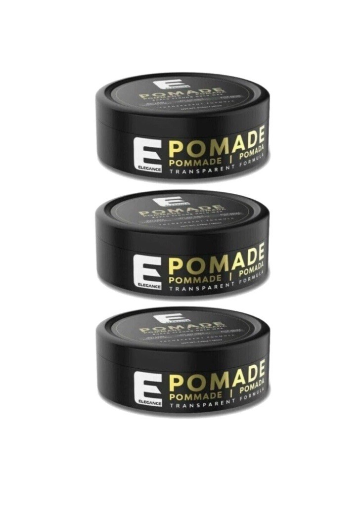 Elegance Transparent Formula Pomade Super Strong Hold Wax 4.73 OZ. (3 Pack)