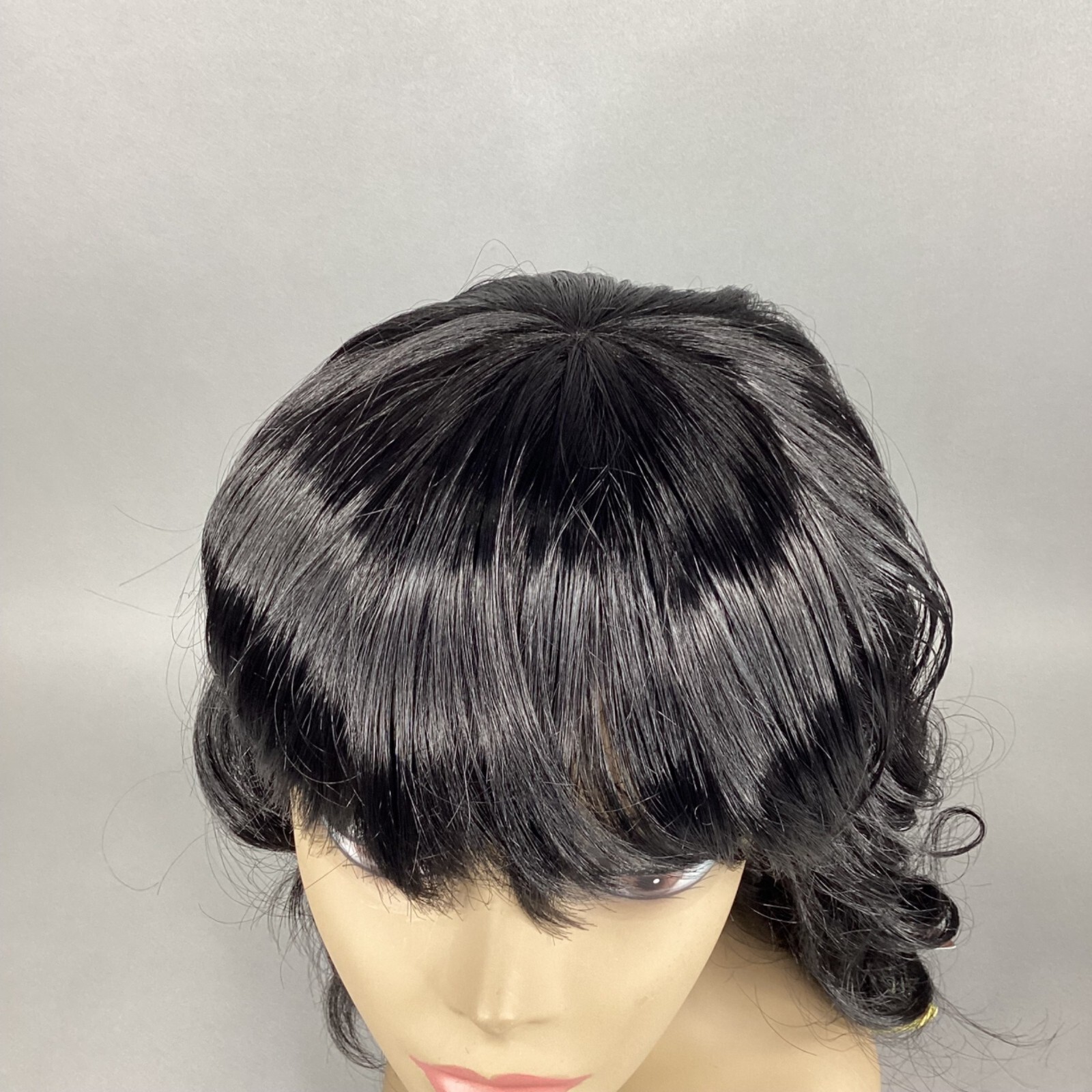 Gamby #1 Jet Black Wig Loose Wave China Bang Classic Cap Synthetic