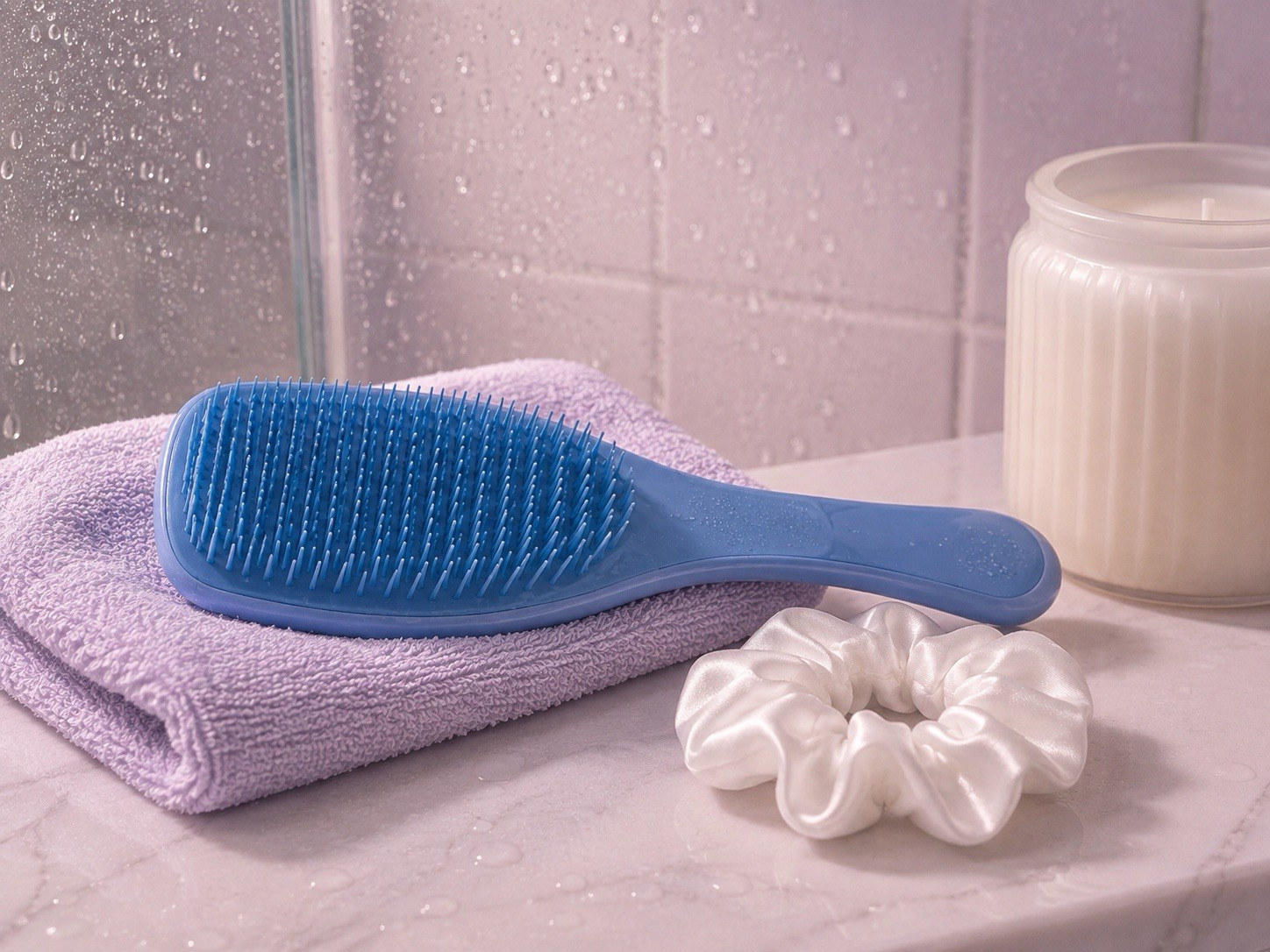 Blue Paddle Detangling Brush for Wet & Dry Hair, All Hair Types, Plastic
