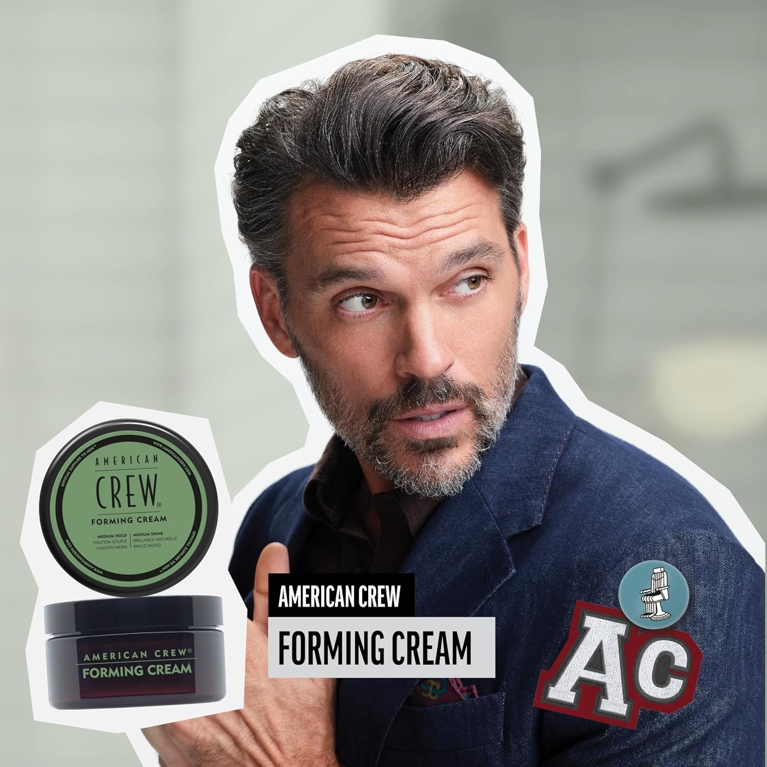 American Crew Forming Cream Medium Hold Medium Shine Mens Hair Gel 3 oz New