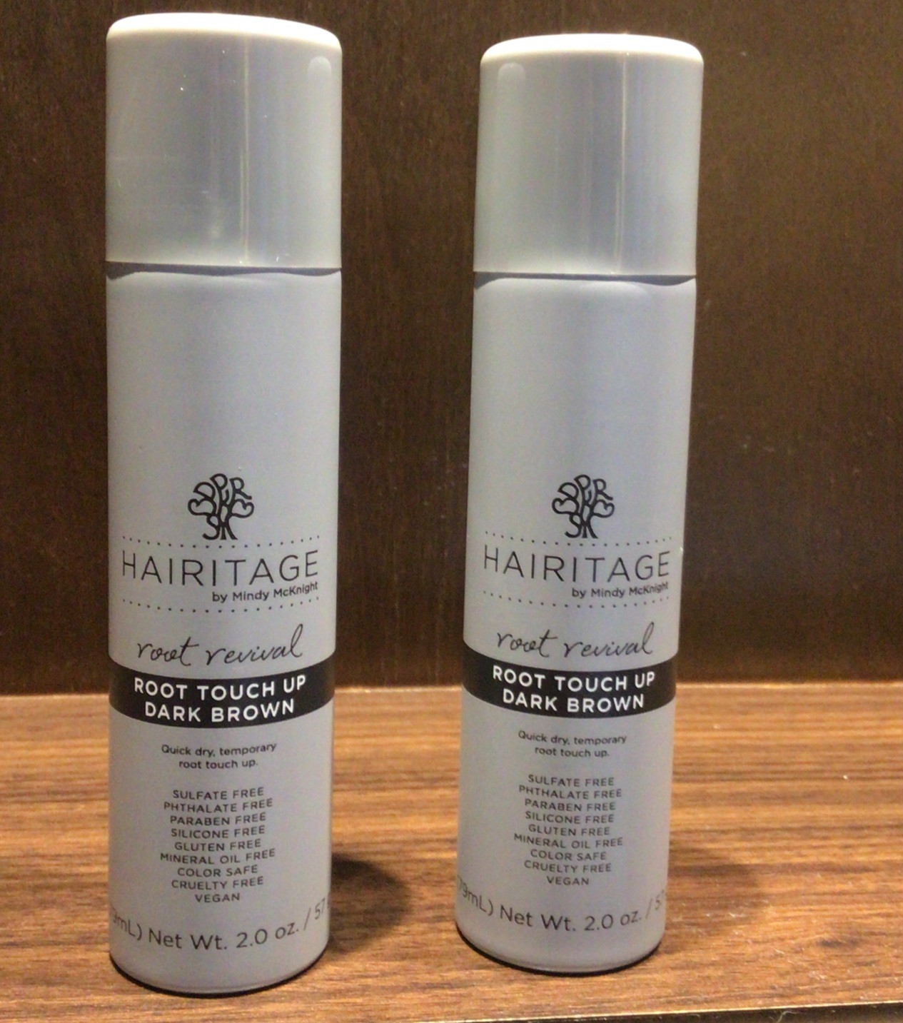 Hairitage Dark Brown Root Touch Up 2oz **LOT OF 2**
