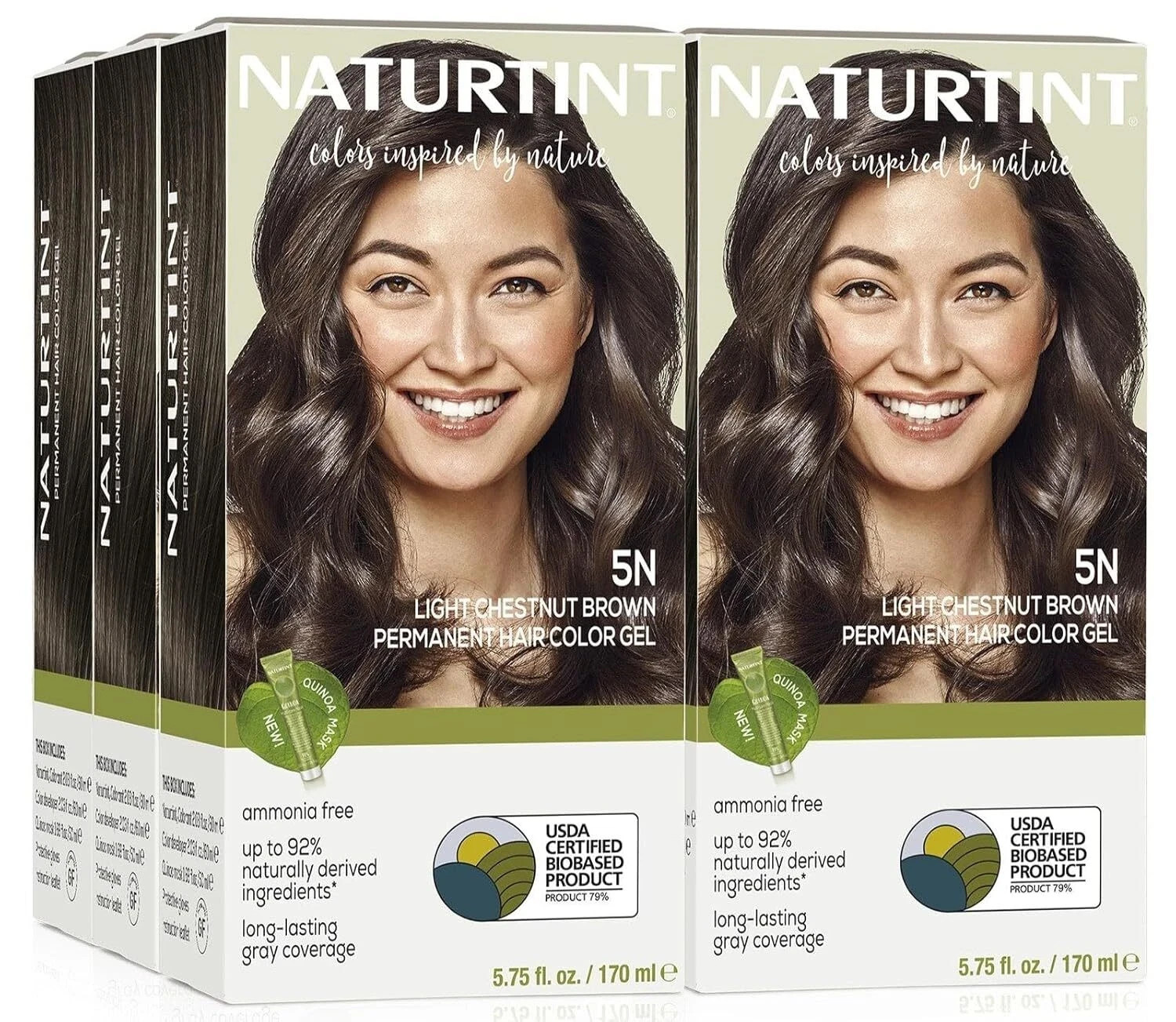 Naturtint 5N Permanent Hair Colour in Light Chestnut (Pack of 6)