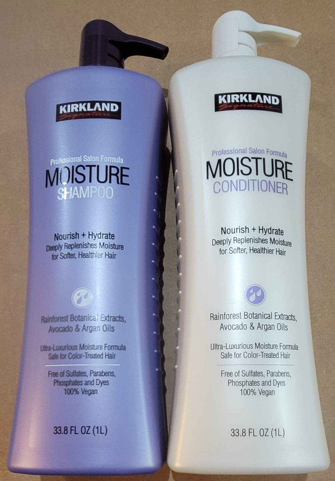 Kirkland Signature Shampoo & Conditioner Moisture 33.8 fl oz ea Sulfate Free .