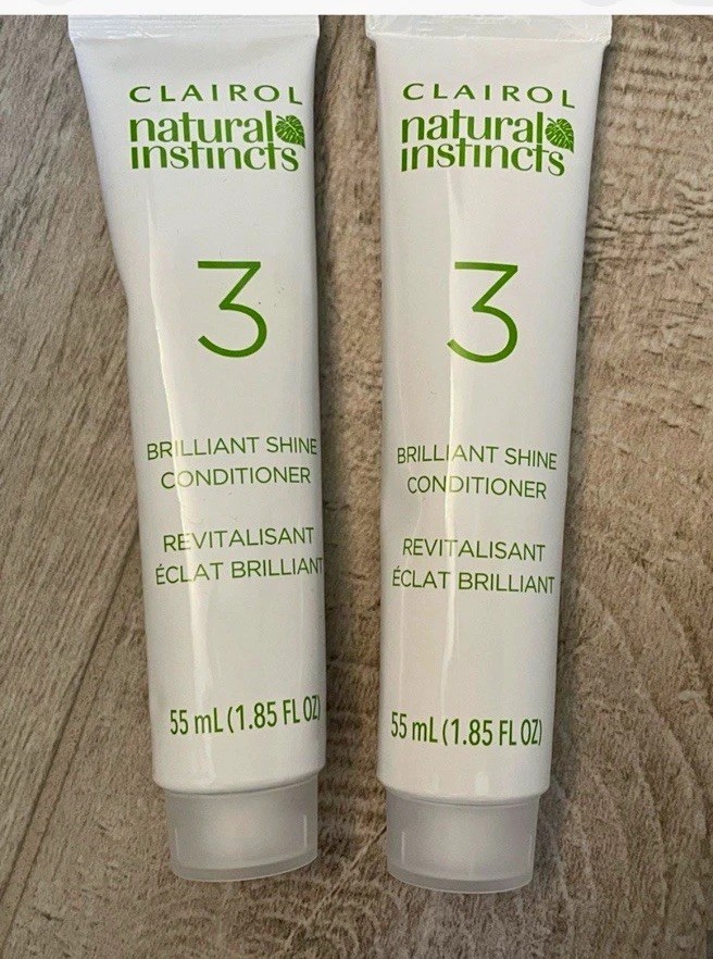 Clairol Natural Instincts Brilliant Shine Conditioner, 1.85 fl oz, Lot of 2