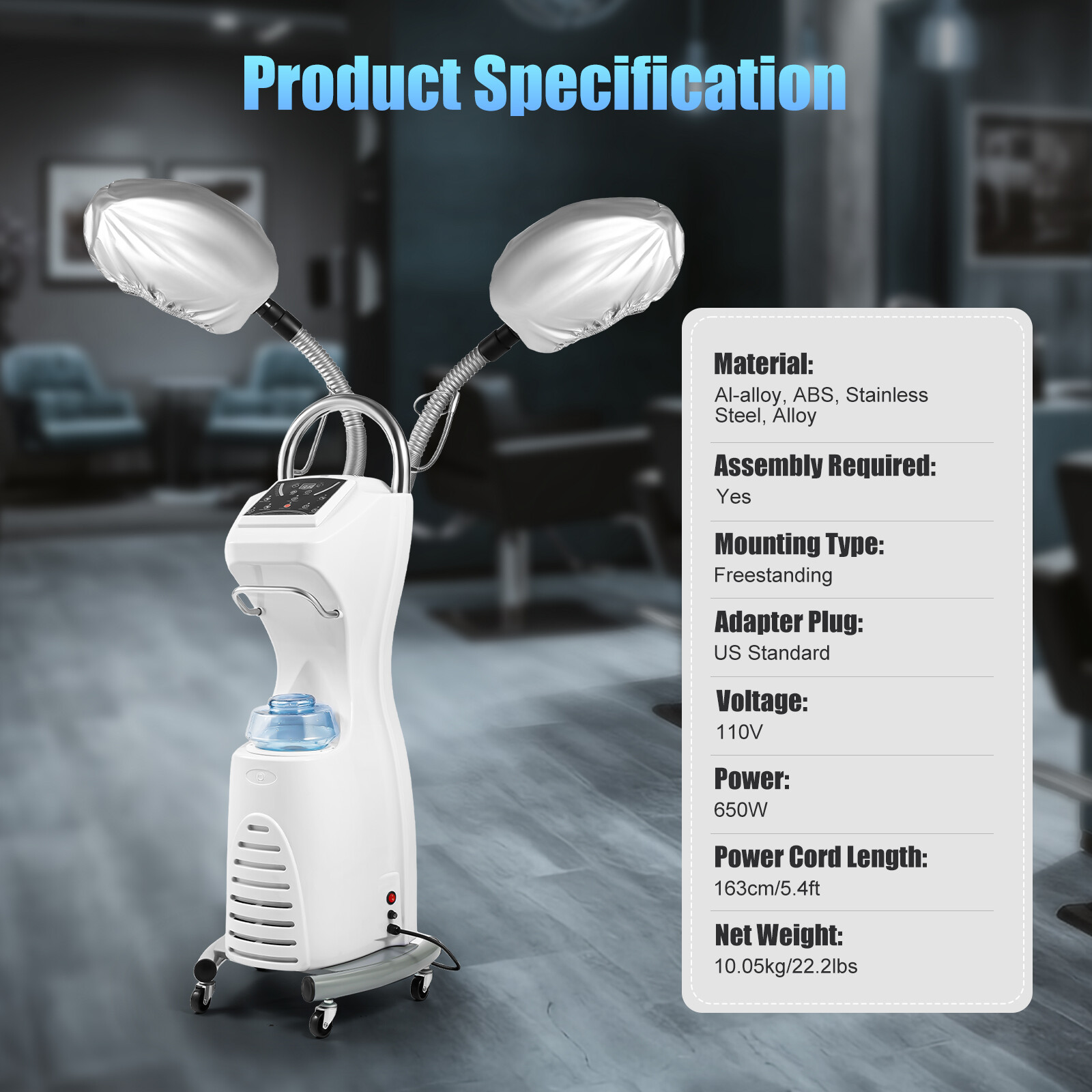 Stand Hair Steamer Hair Dyeing Oil Treatment Machine Hairdress Salon SPA Beauty