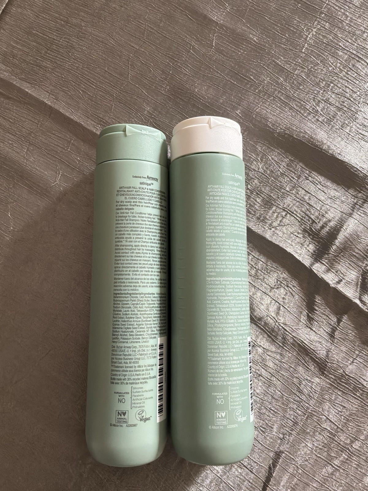 Satinique Anti-Hair Fall Shampoo and conditioner vegan w/ Ginseng 9.46 fl oz