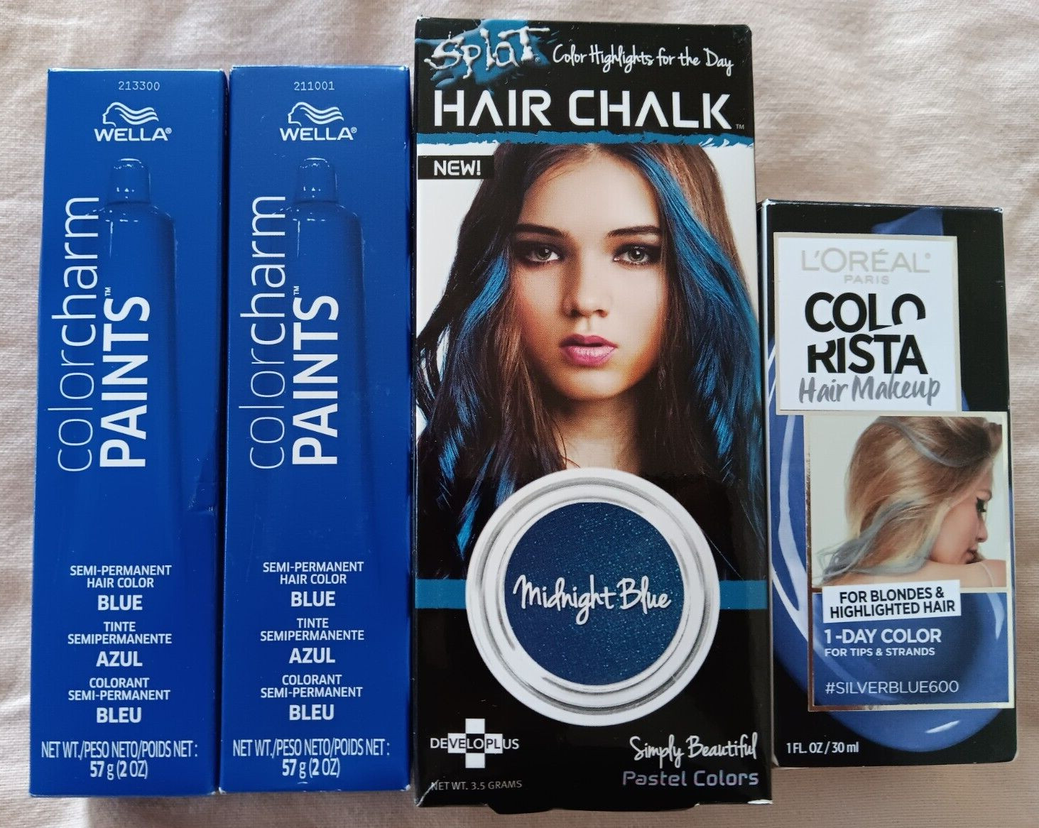 L’oreal Paris Colorista Splat Midnight Silver Blue Hair Chalk Makeup Wella Paint